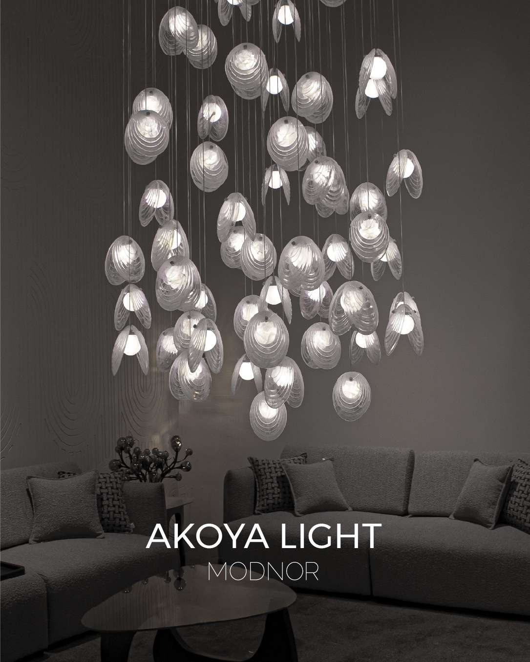 لوستر آویز مدرن مدل آکویا لایت