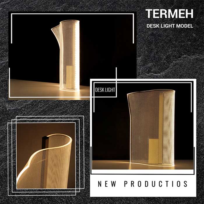 چراغ دکوراتیو ترمه رومیزی - Image 2