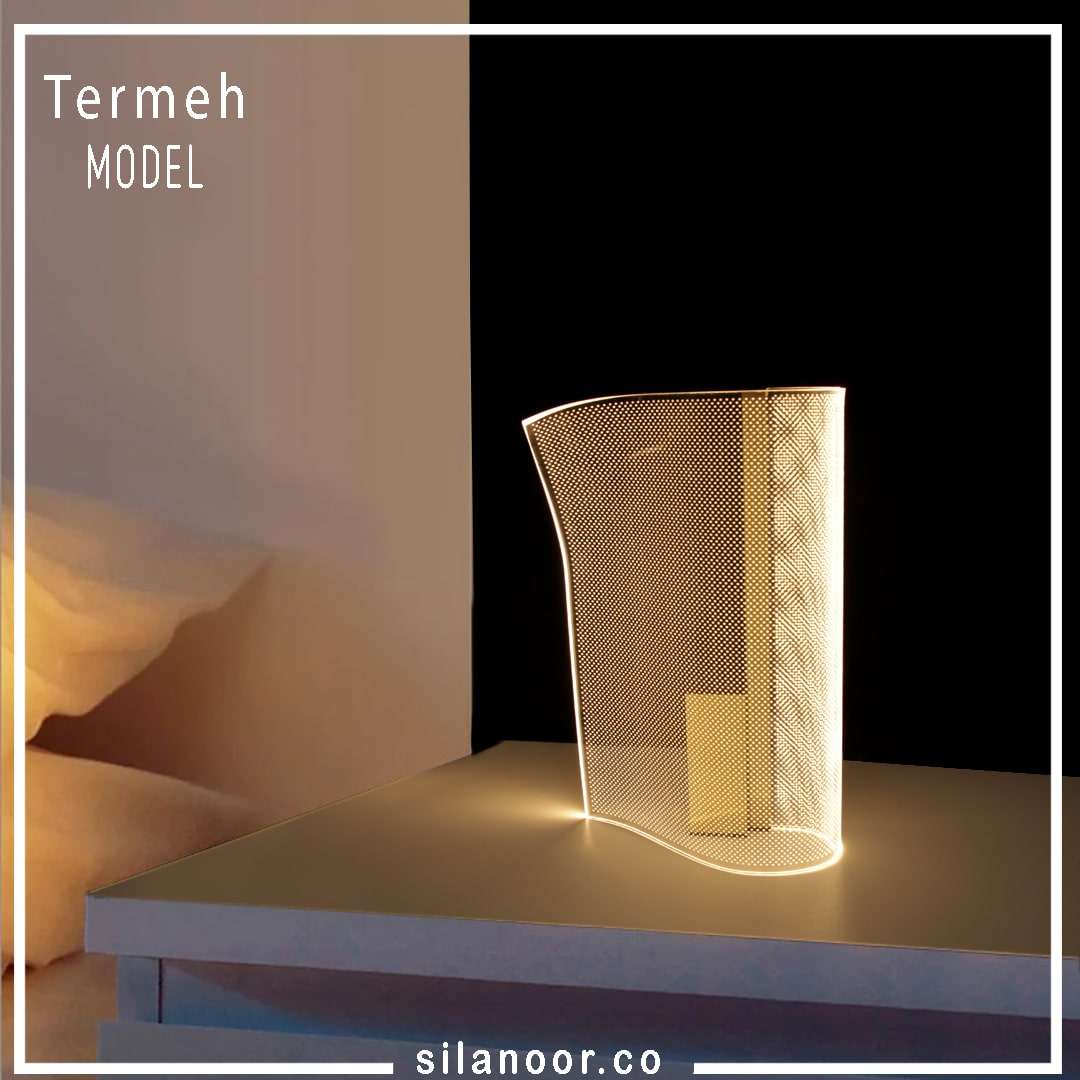 چراغ دکوراتیو ترمه رومیزی