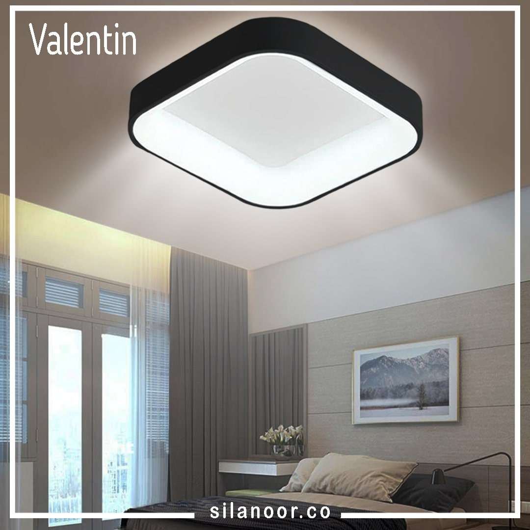 چراغ سقفی مربع والنتین ریموت دار دیمیبل