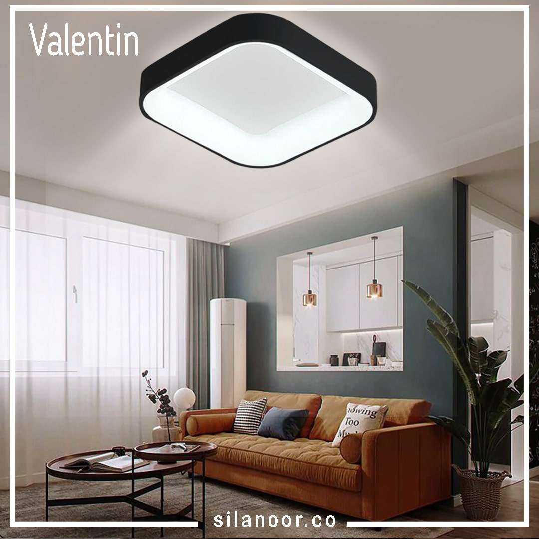 چراغ سقفی مربع والنتین ریموت دار دیمیبل - Image 2